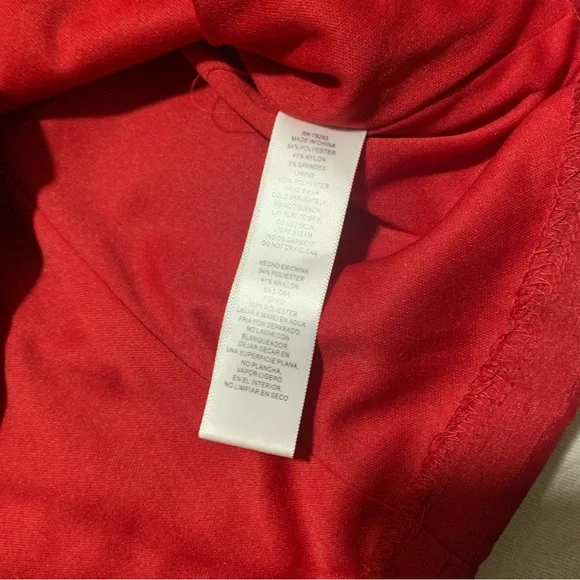 Alex Evenings Red Embellished Bow Detail Sleeveless Blouse Top XL